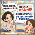3コマ目：決まったことと未定のこと